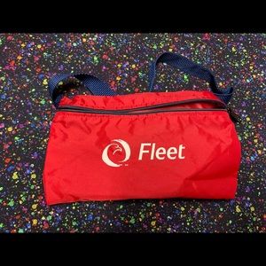 90’s fanny pack, bum bag “fleet bank” red